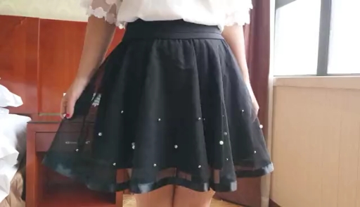 女士短裙夏款女2018新款蕾丝半身裙中长款网纱雷丝裙子夏黑色春款