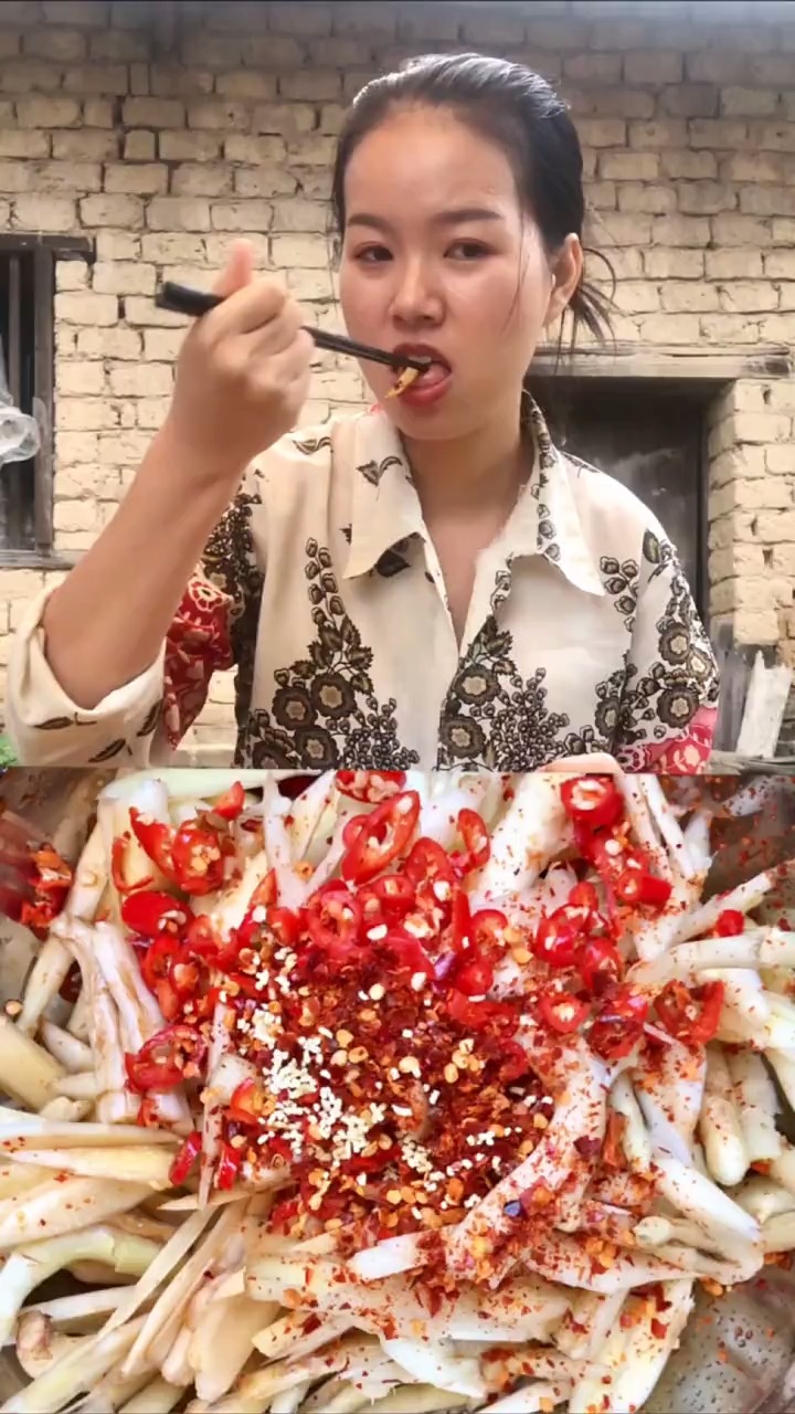 新鲜嫩姜,凉拌脆脆辣辣好下饭!你们那里嫩姜还可以做什么菜呢?