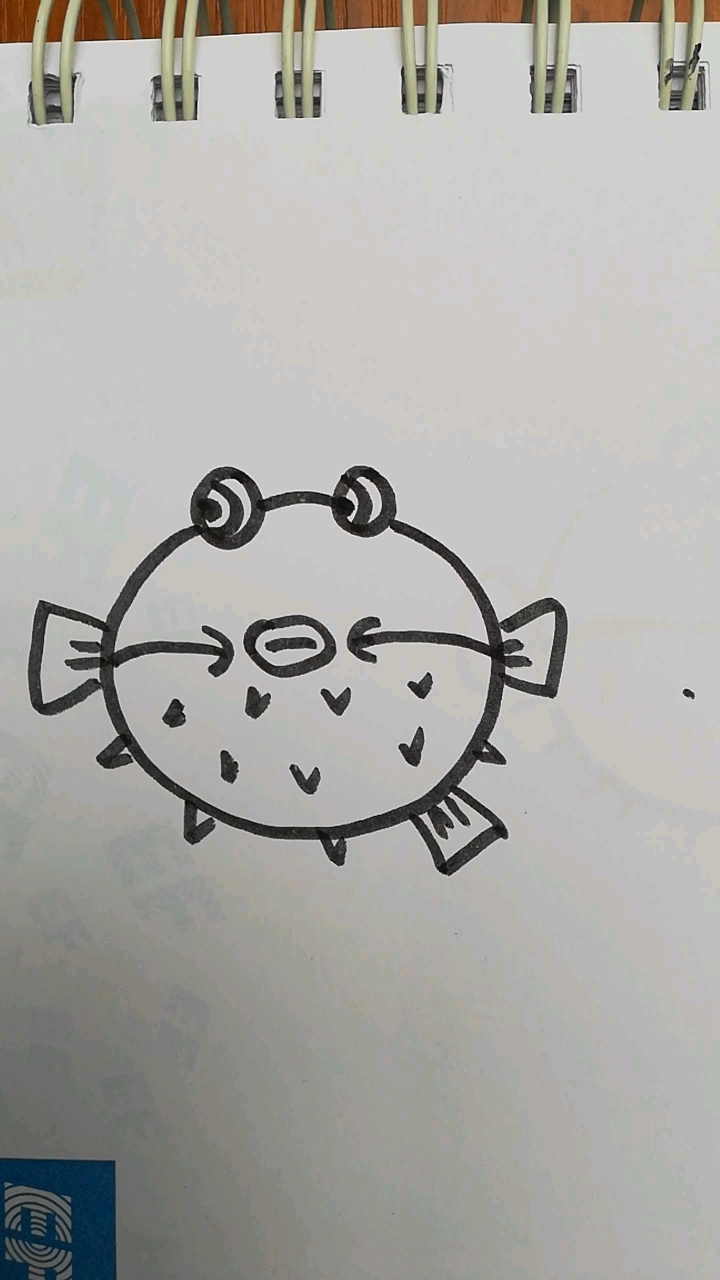 这个皮球鱼是河豚～简笔画
