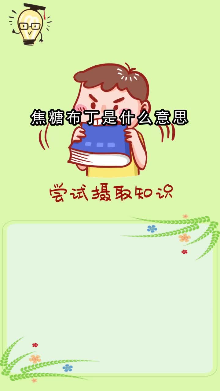 焦糖布丁是什么意思,你懂了吗