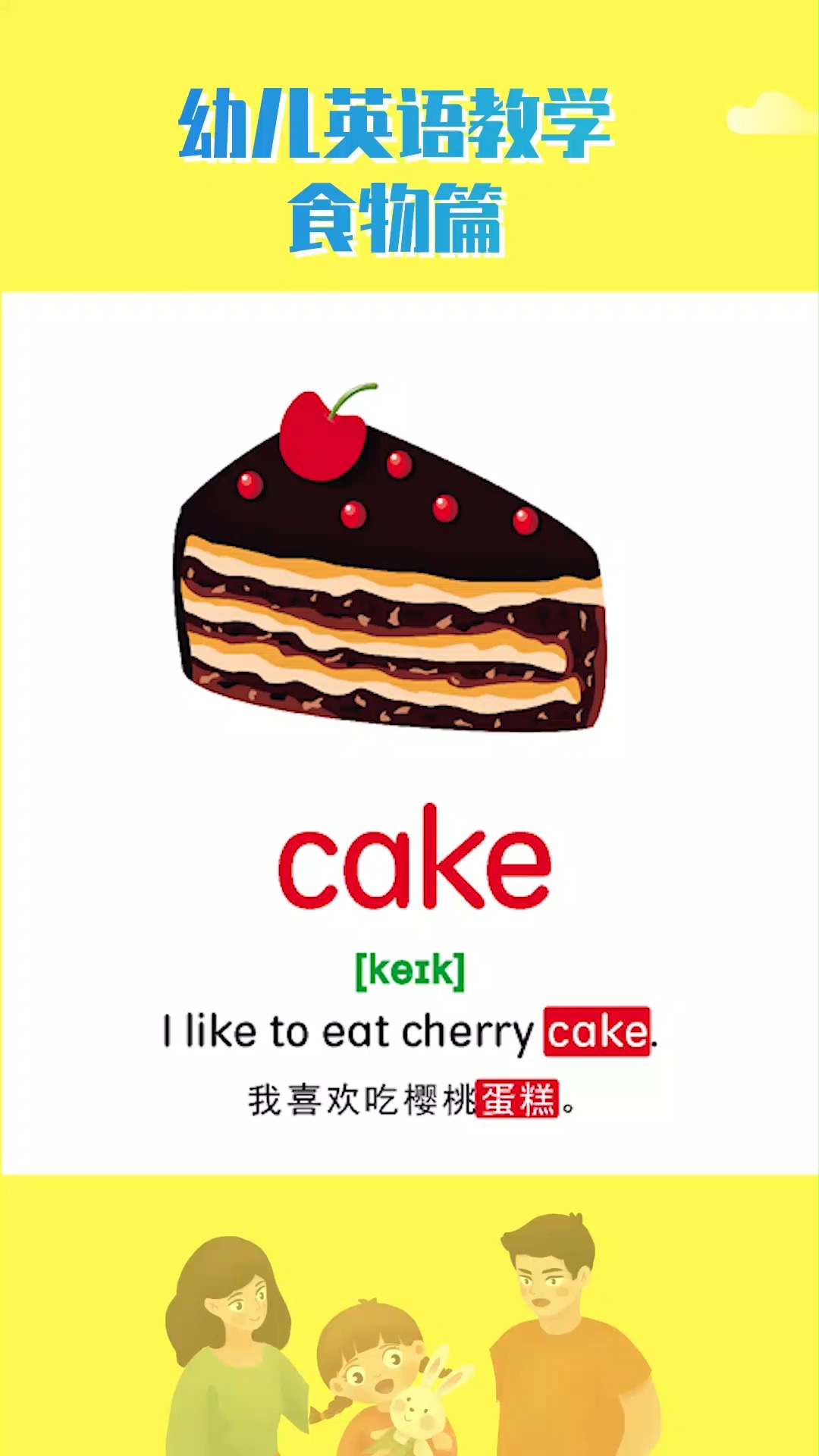 #英语单词#英语单词学习-食物篇-蛋糕