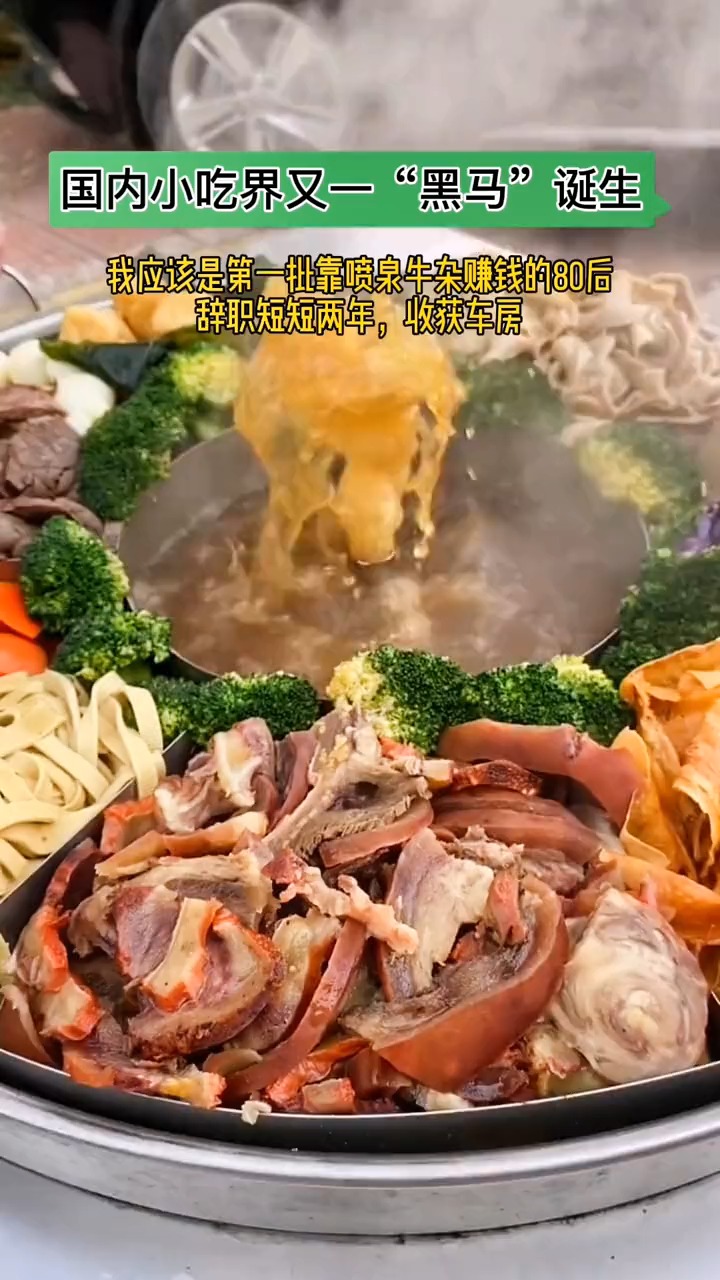 小吃界爆款项目港式喷泉牛杂,鲜美的汤汁,配上各种美味牛杂,可加粉丝,面条,米线,