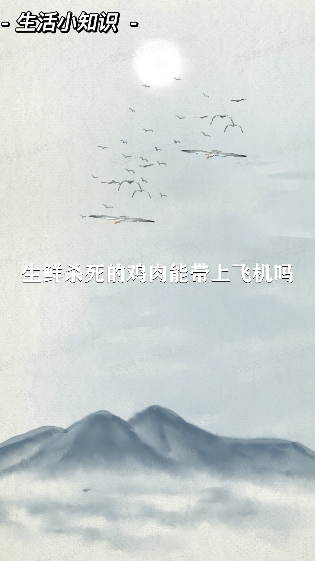 生鲜杀死的鸡肉能带上飞机吗