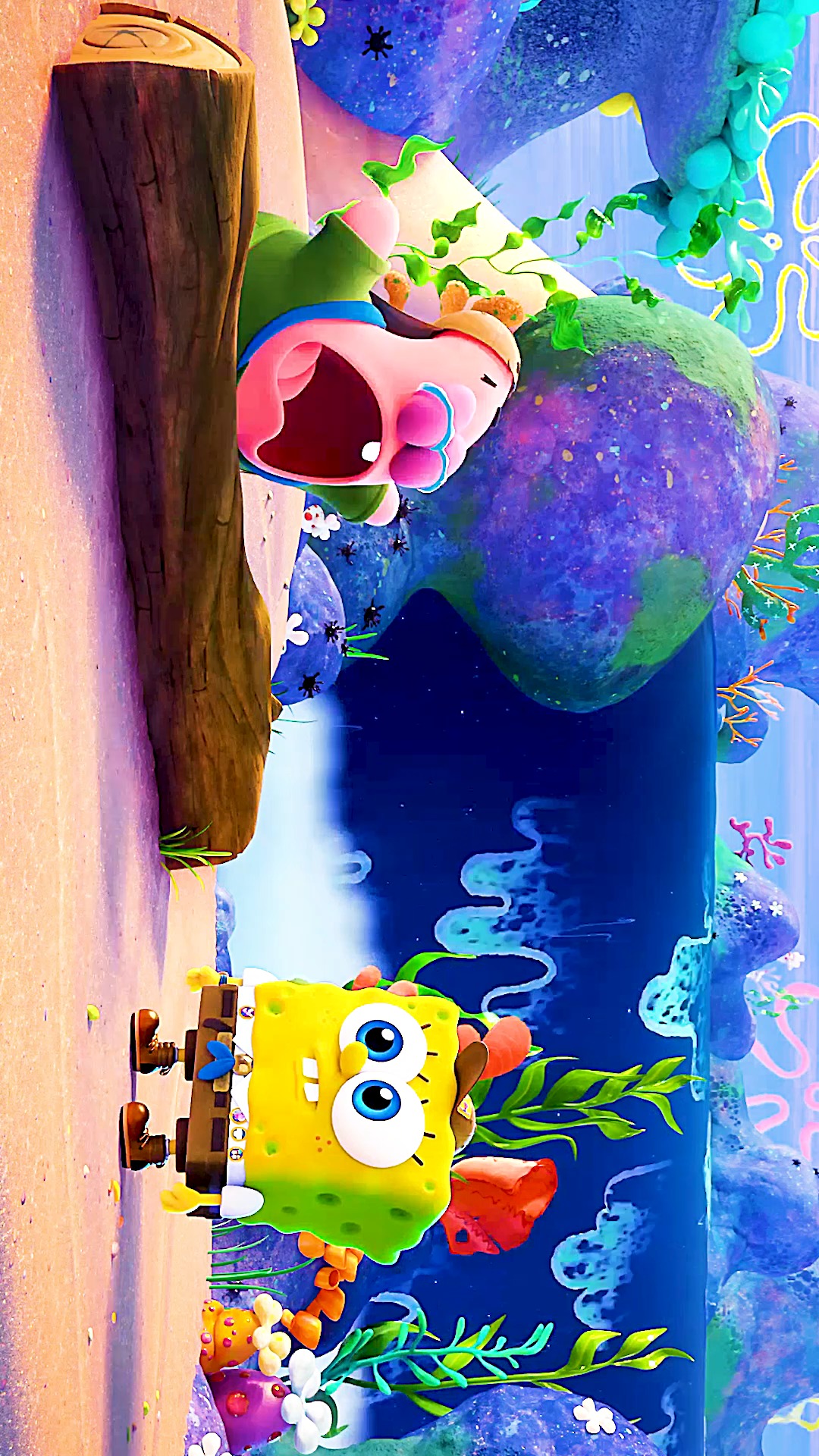 #海绵宝宝派大星#小海绵第一次遇见派大星,好可爱的派大星