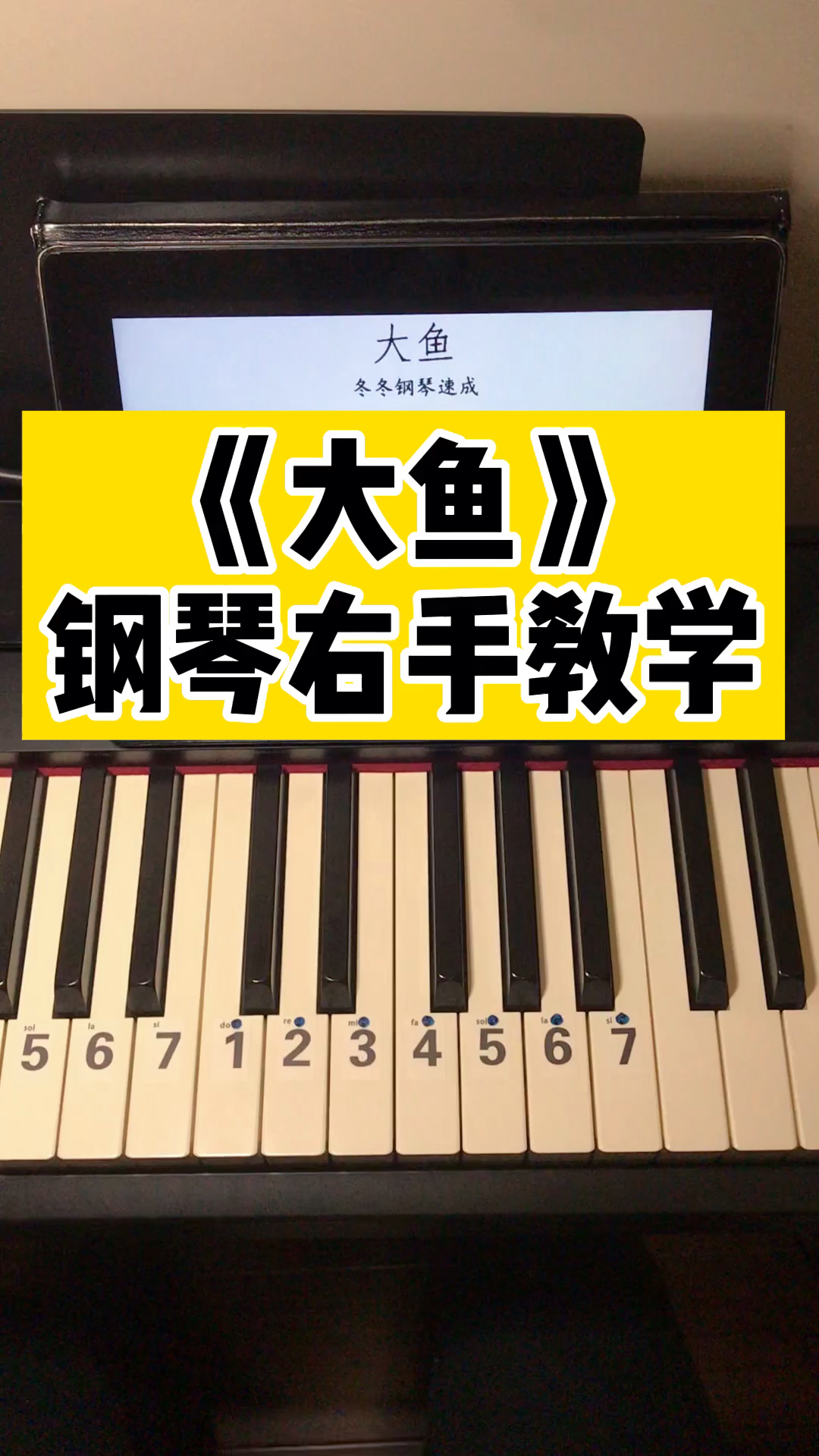 #我要上热门#钢琴教学 大鱼前奏右手部分