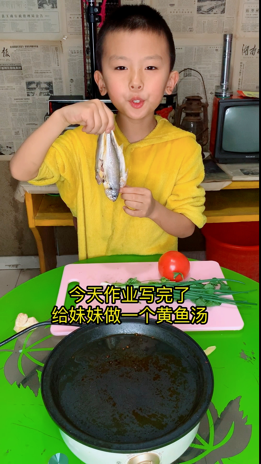 #自制美食#酸汤小黄鱼养生汤,奶奶喝了是不是很年轻