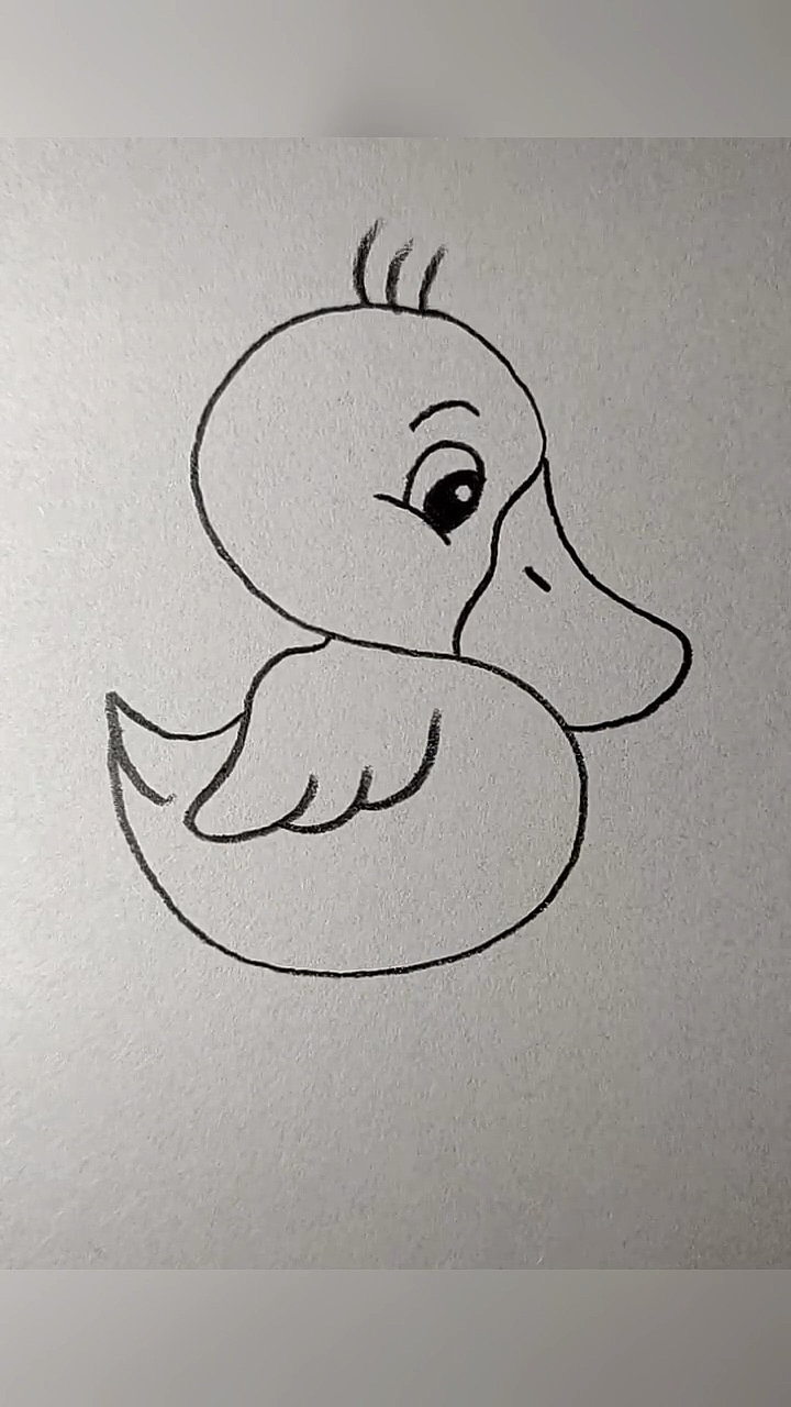 #简笔画#用S画只胖胖的鸭子