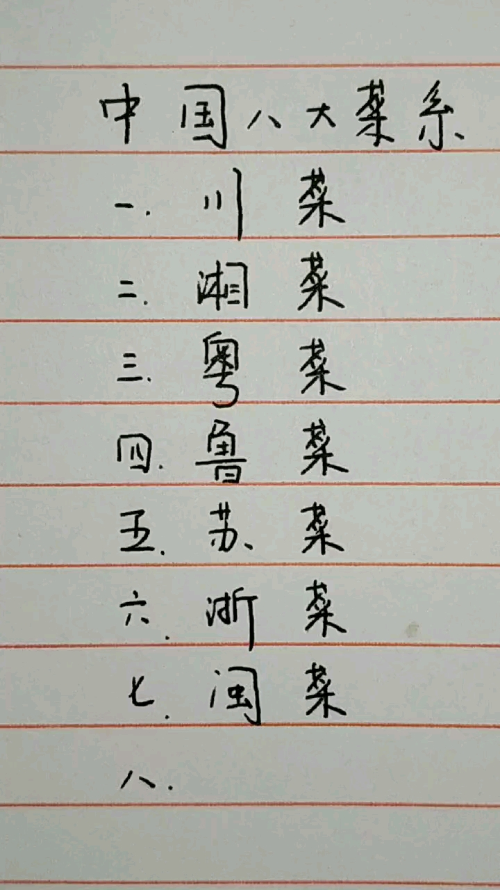 中国八大菜系