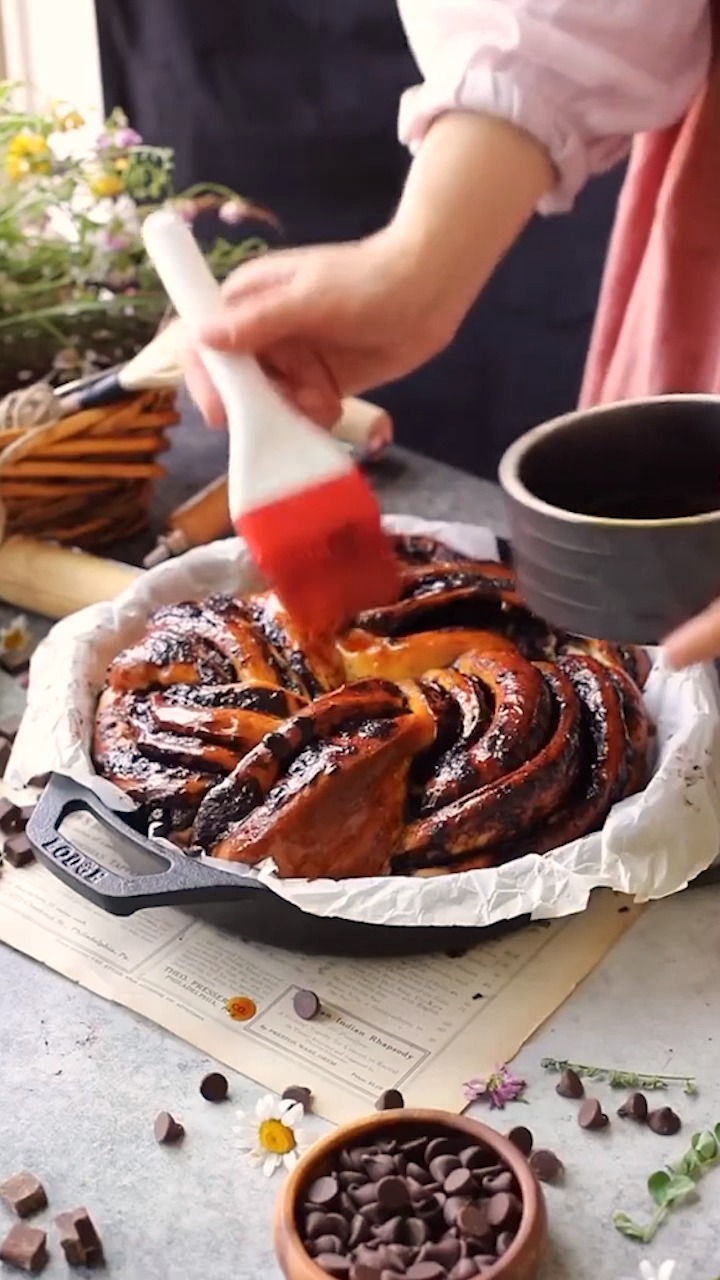 意大利田园风,豆沙面包,做美食也是一种艺术享受