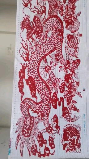 剪纸鱼鱼跃龙门,升级版换成了红色印花,这样的印花您喜欢吗? 