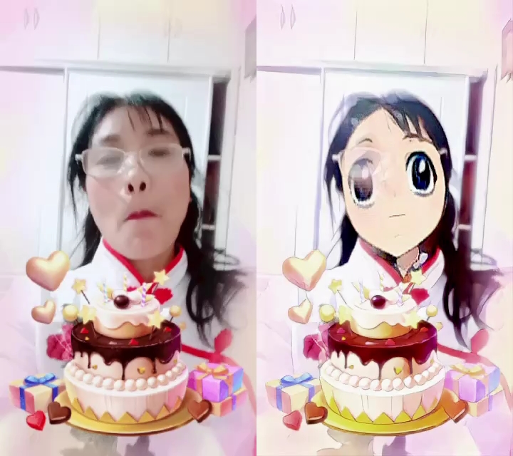 #漫画小萌娃#喜迎2O2O年更辉煌吃蛋糕步步高升