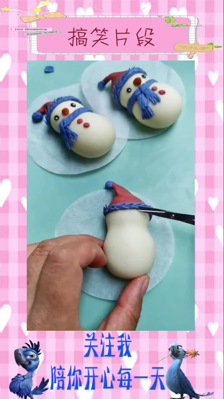 北方下雪了,趁孩子放学前,给她做几个形状的包子。#卡通包,搞笑视频