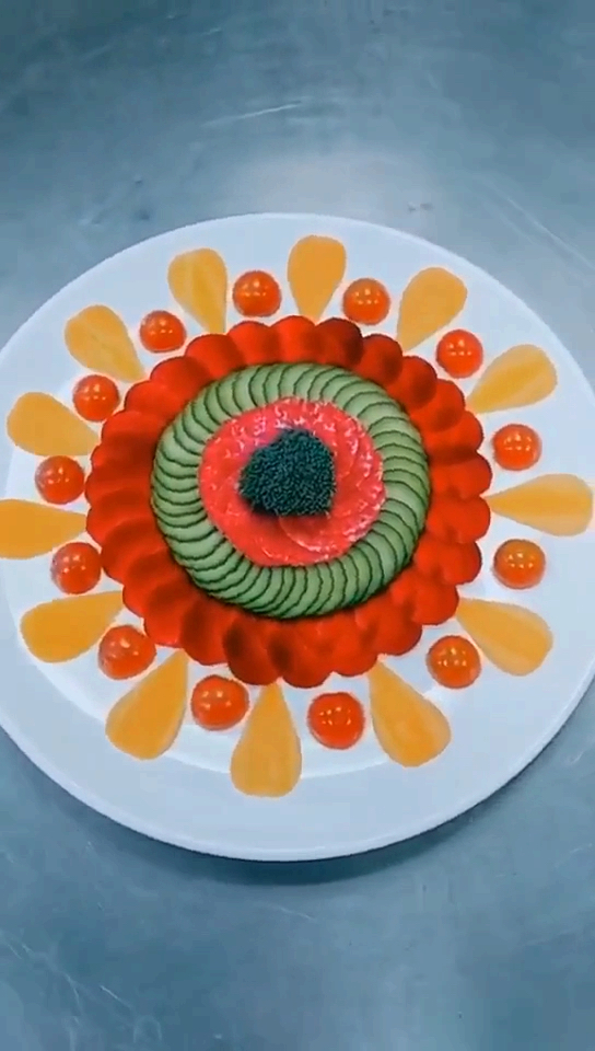 #11.11全民High购节#水果蔬菜拼盘#食品雕刻艺术