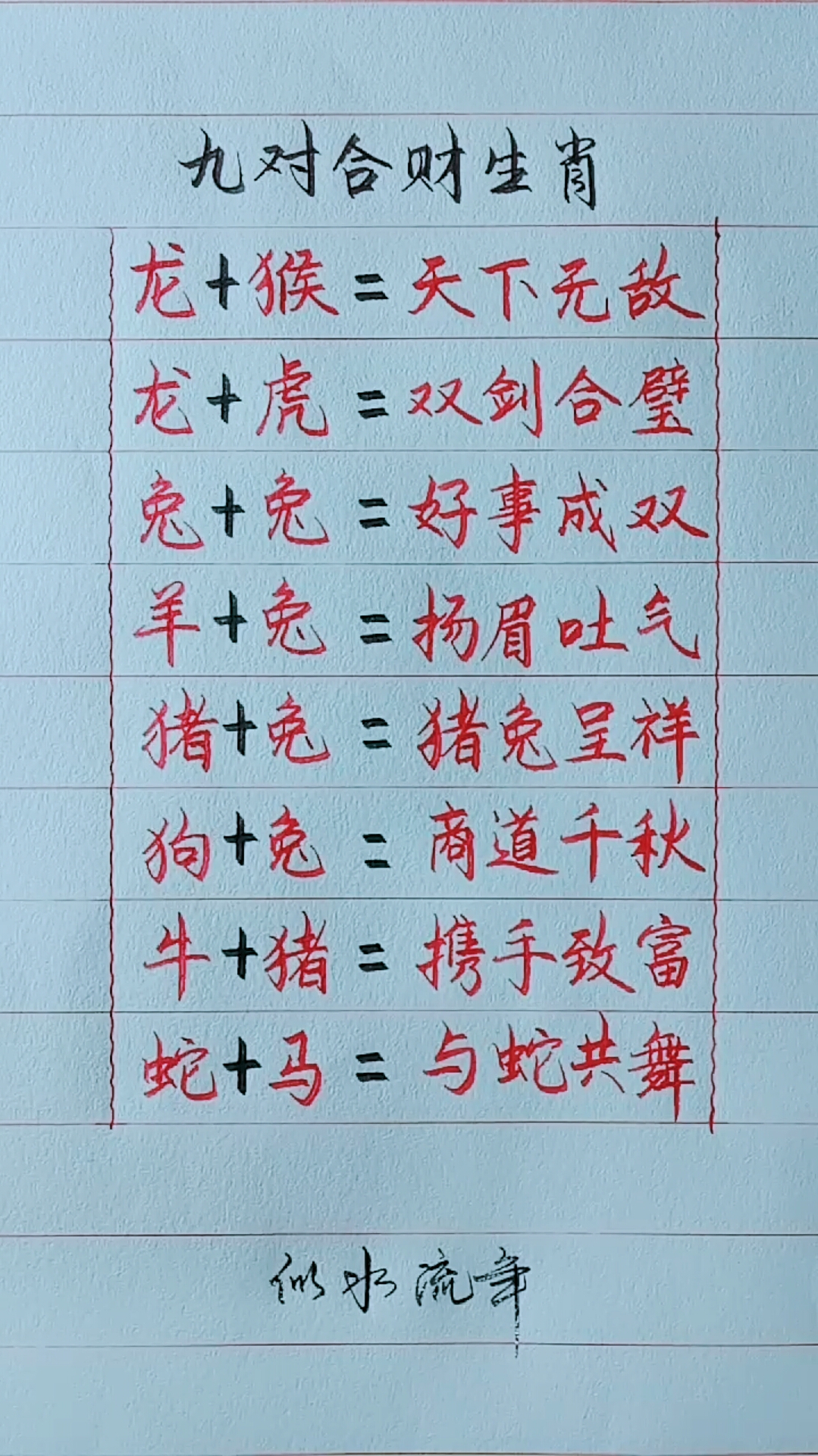 #我要上热门!#九对合财生肖,有你吗?