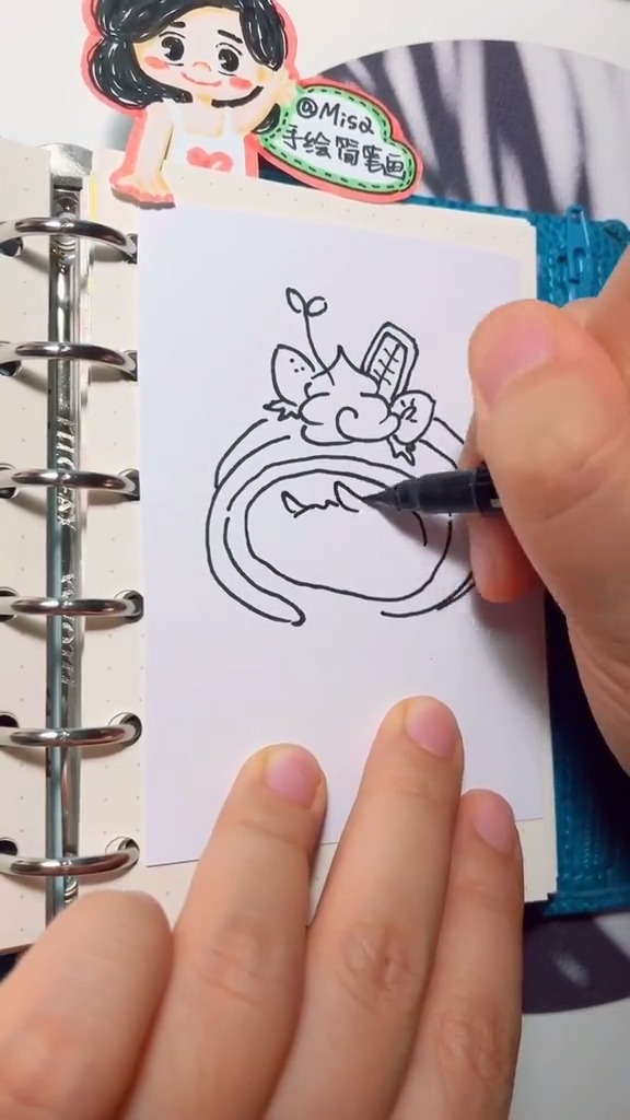 #手绘教程#萌萌哒抹茶蛋糕卷