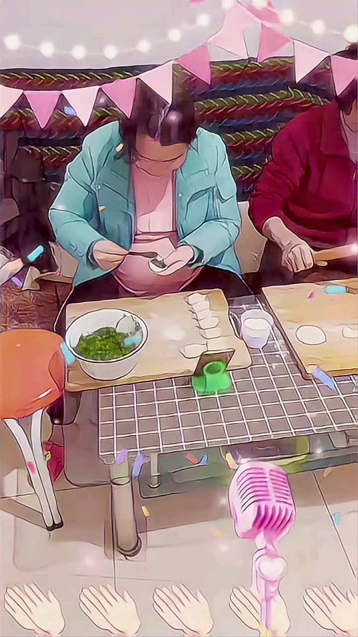 #漫画小萌娃#大年三十包饺子 