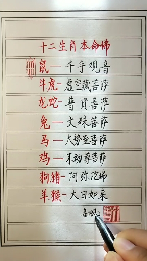 十二生肖本命佛……