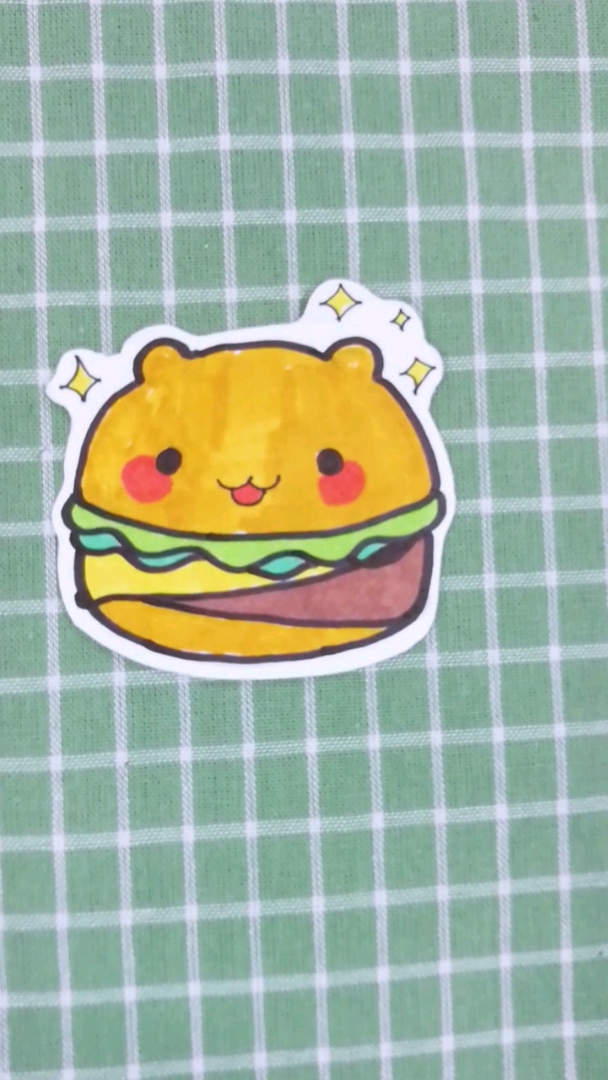 汉堡简笔画教程超简单