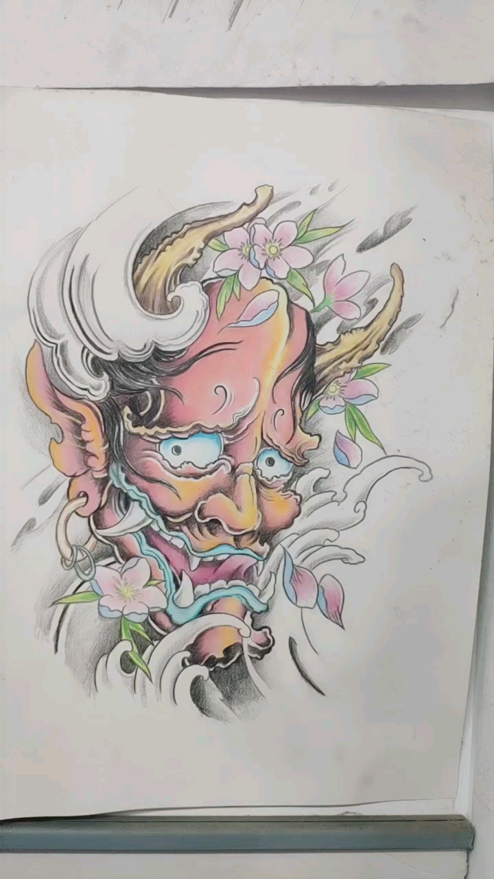 @全民小助手。。纹身素描手稿。。般若纹身。