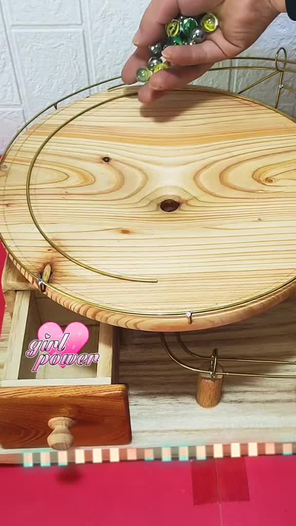 #手工制作#创意手工制作:圆盘滚珠