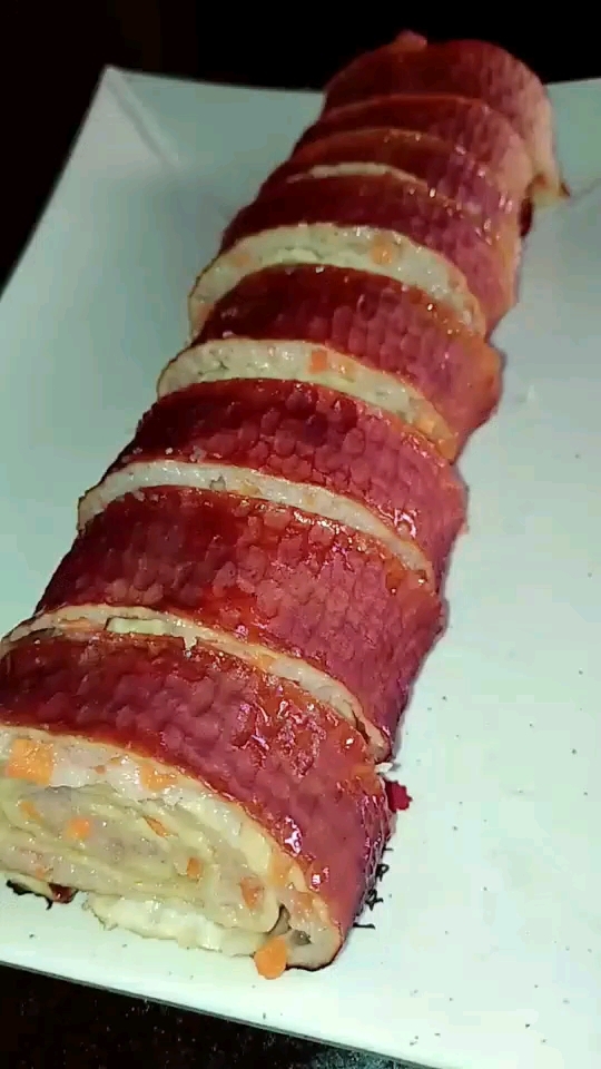 熏五香干豆腐肉卷