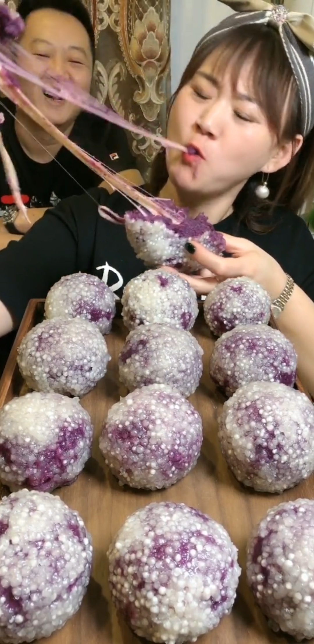 #自制美食#拉丝水晶紫薯球