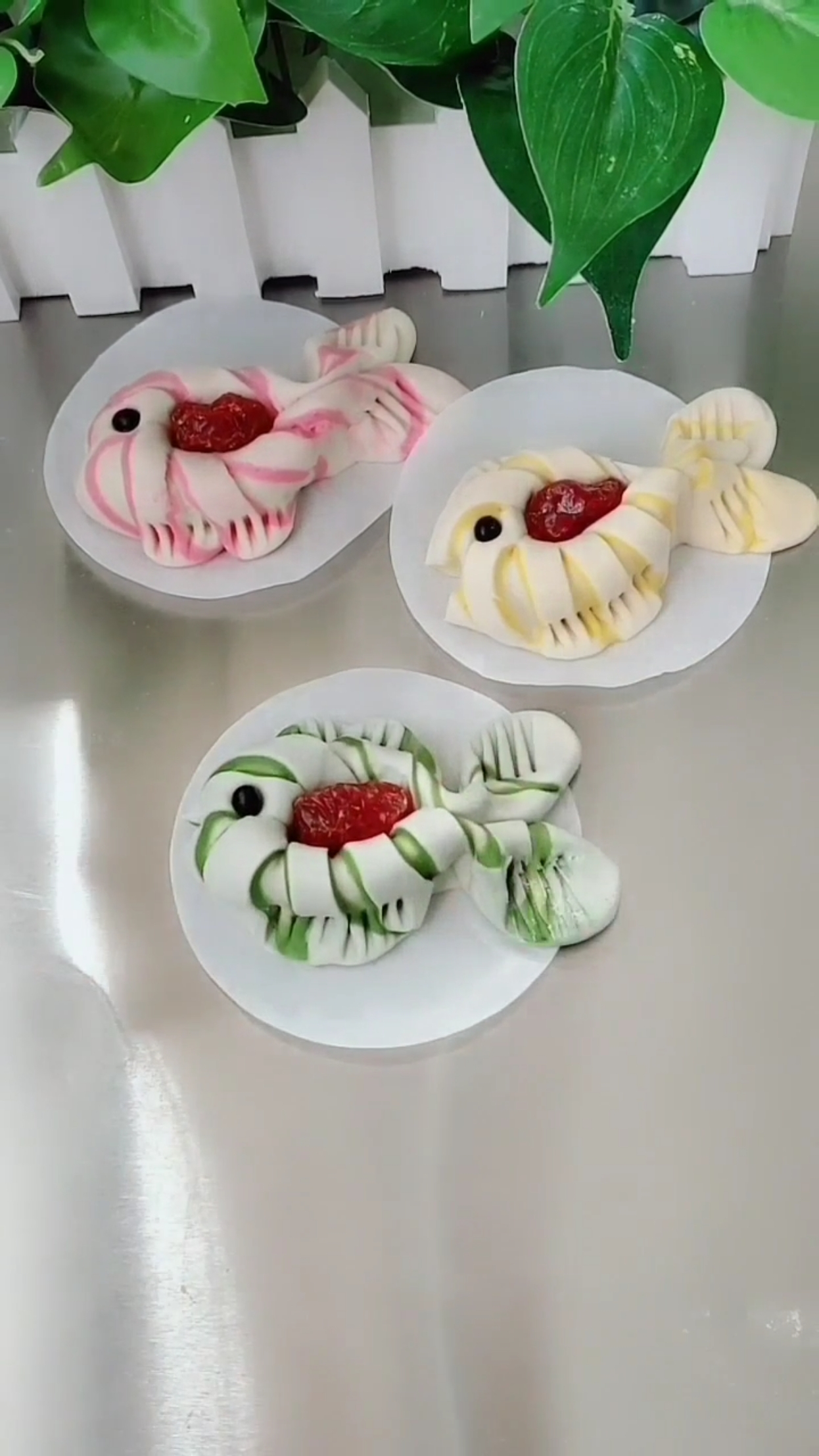 #花样馒头#彩色面鱼做法