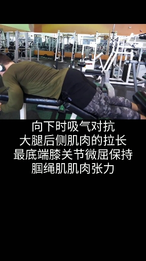 #健身教程#每日一练:固定器械俯卧腿弯举教学