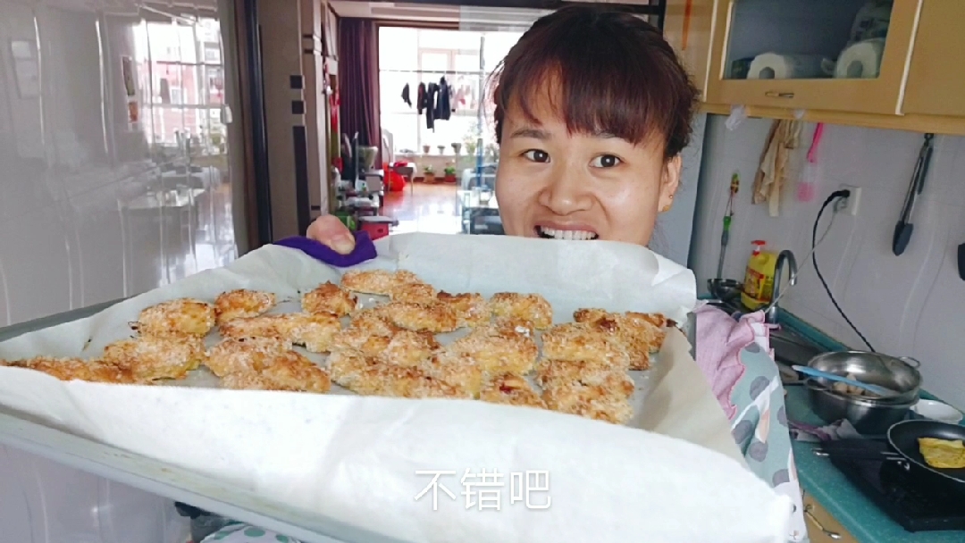 烤箱鸡米花低脂低卡低热量搭配杂粮饭海菠菜汤这顿早餐太美味了