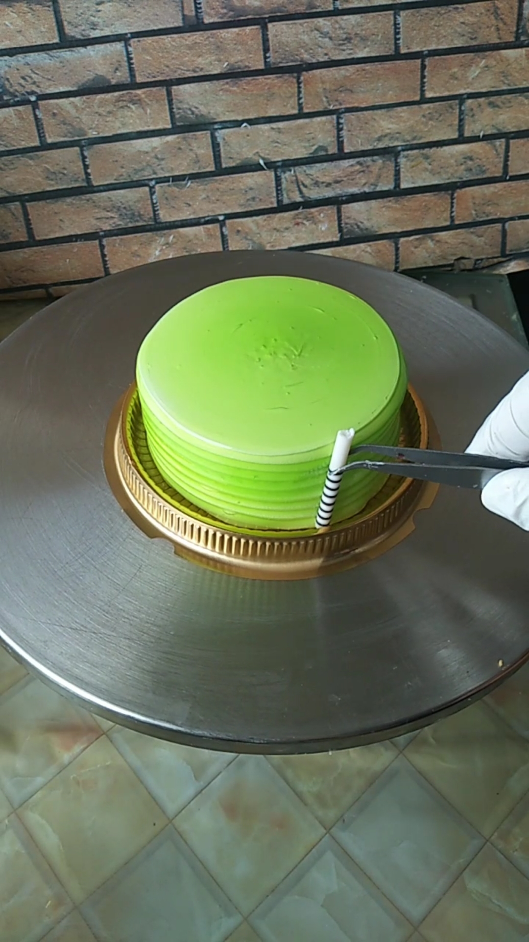 #美食#绿色的蛋糕,你喜欢吗?你什么时候过生日呢?