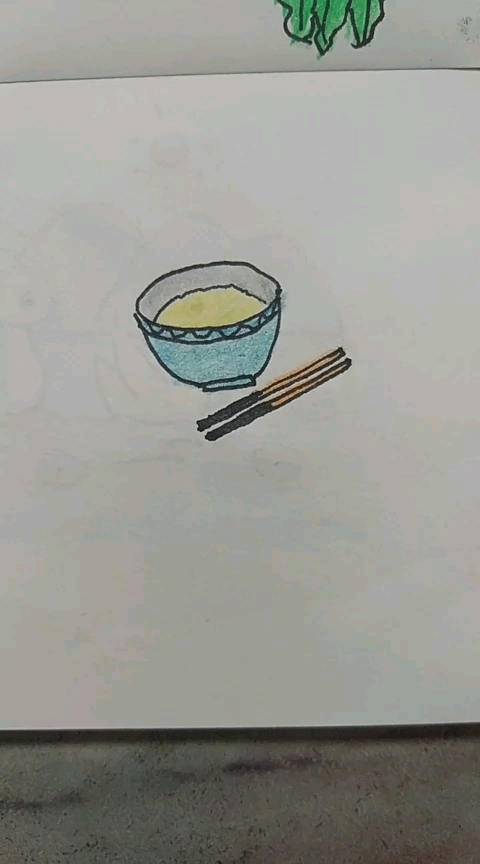 简笔画碗筷