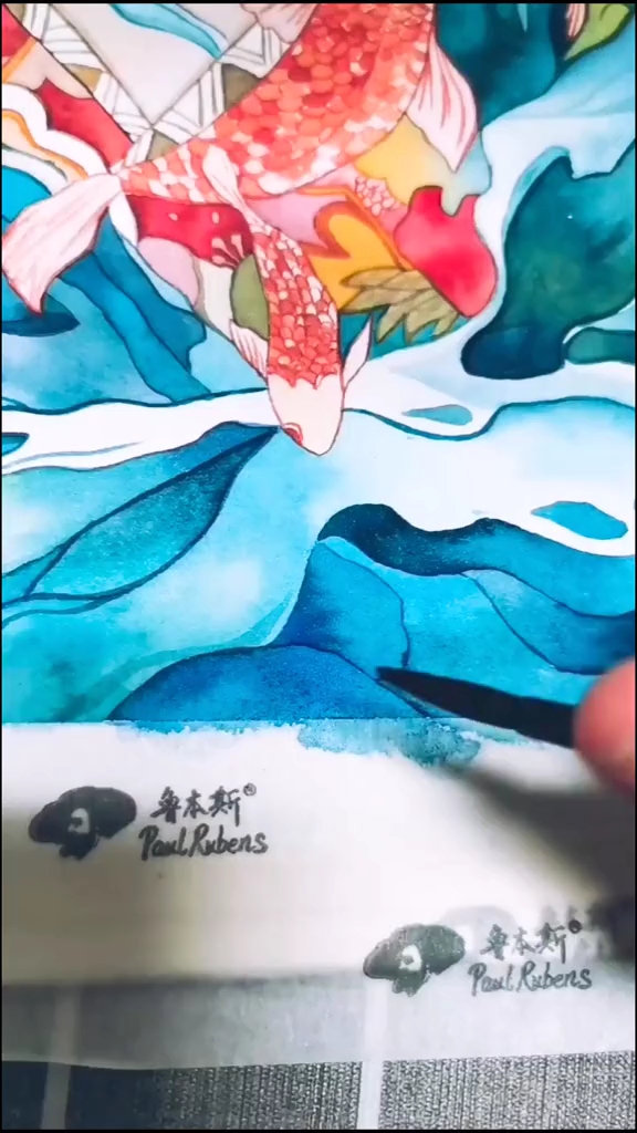 #指尖作画#大海   鲤鱼