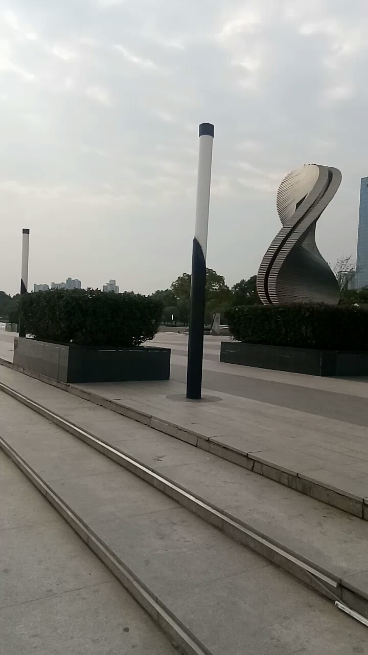 苏州地标东方之门,原来是栋大楼。金鸡湖畔