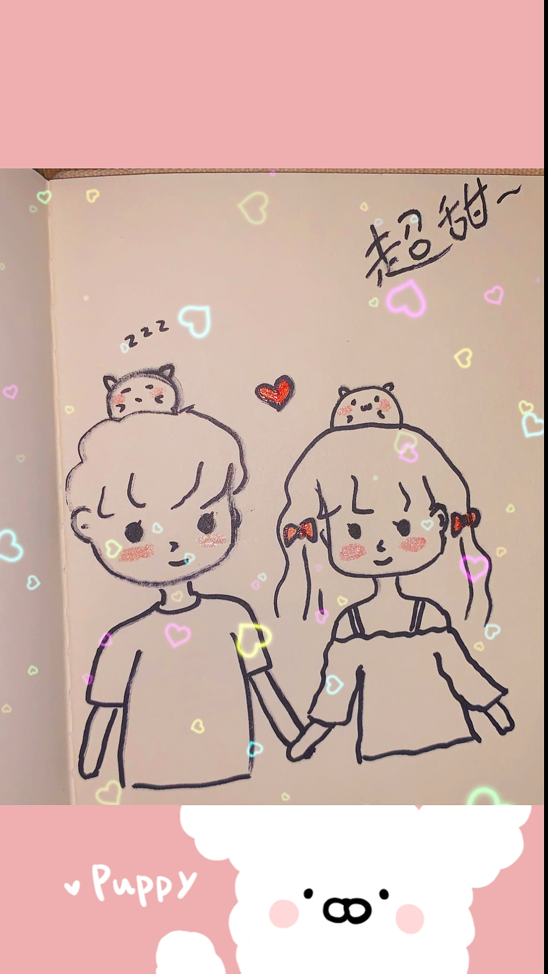 #简笔画#情侣简笔画～