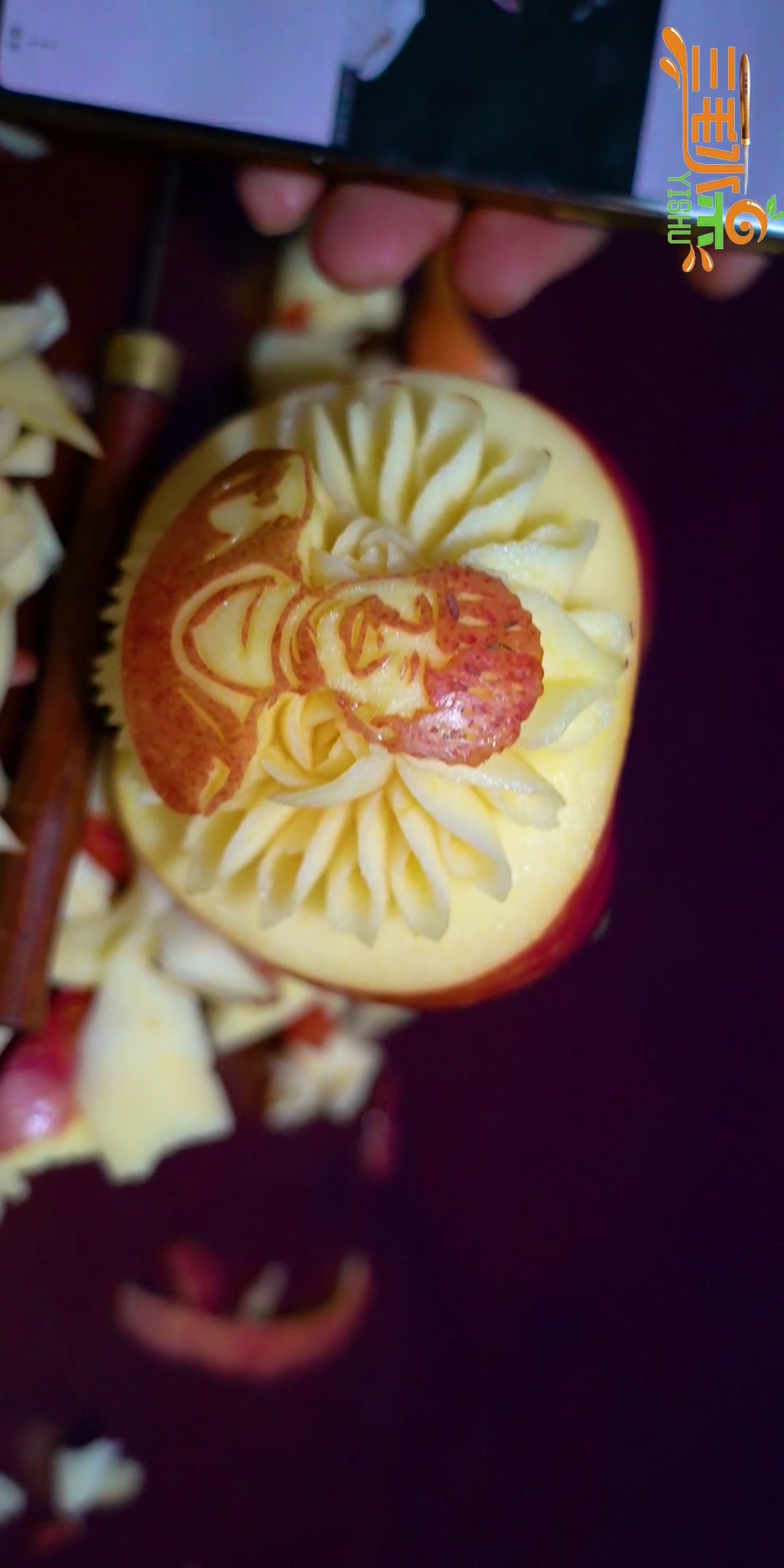 #水果雕刻#大鱼!