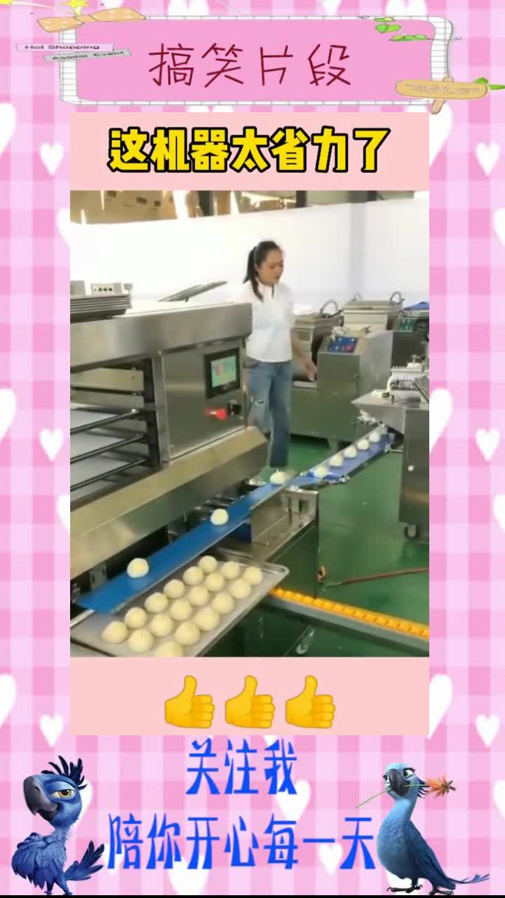 不仅能包包子,还能自己摆盘,这机器也太省力了!,搞笑视频