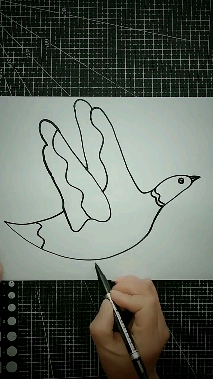 简单的天鹅画法,学会了就关注我吧