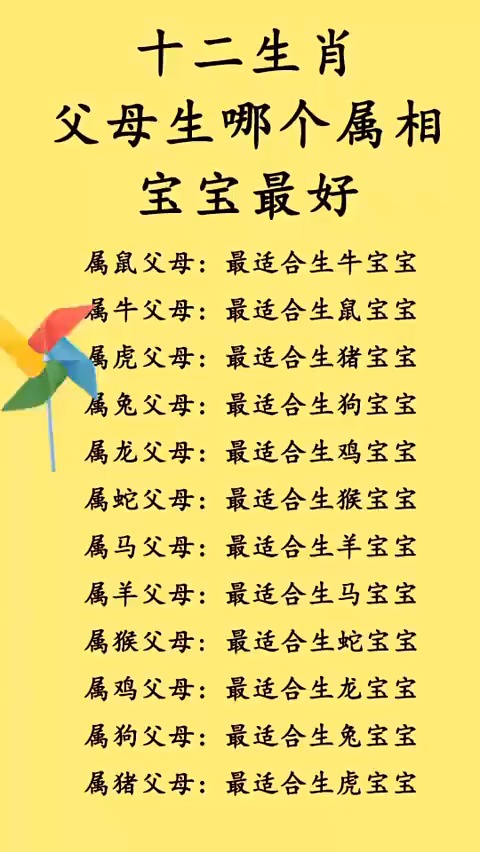 十二生肖父母生哪个属相宝宝最好