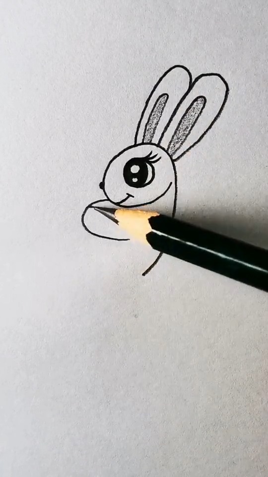 #简笔画#小白兔白又白,两只耳朵竖起来,偷了萝卜和青菜