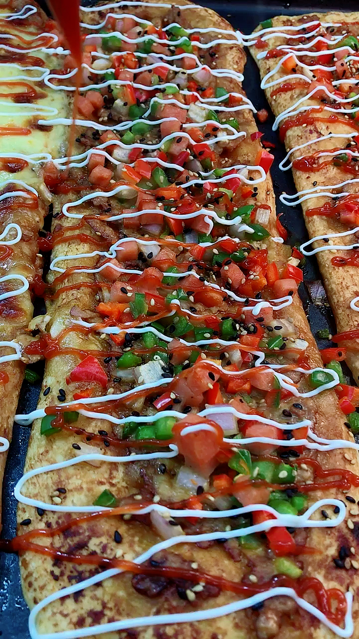 #卷卷烧饼#你吃过这样的披萨嘛?