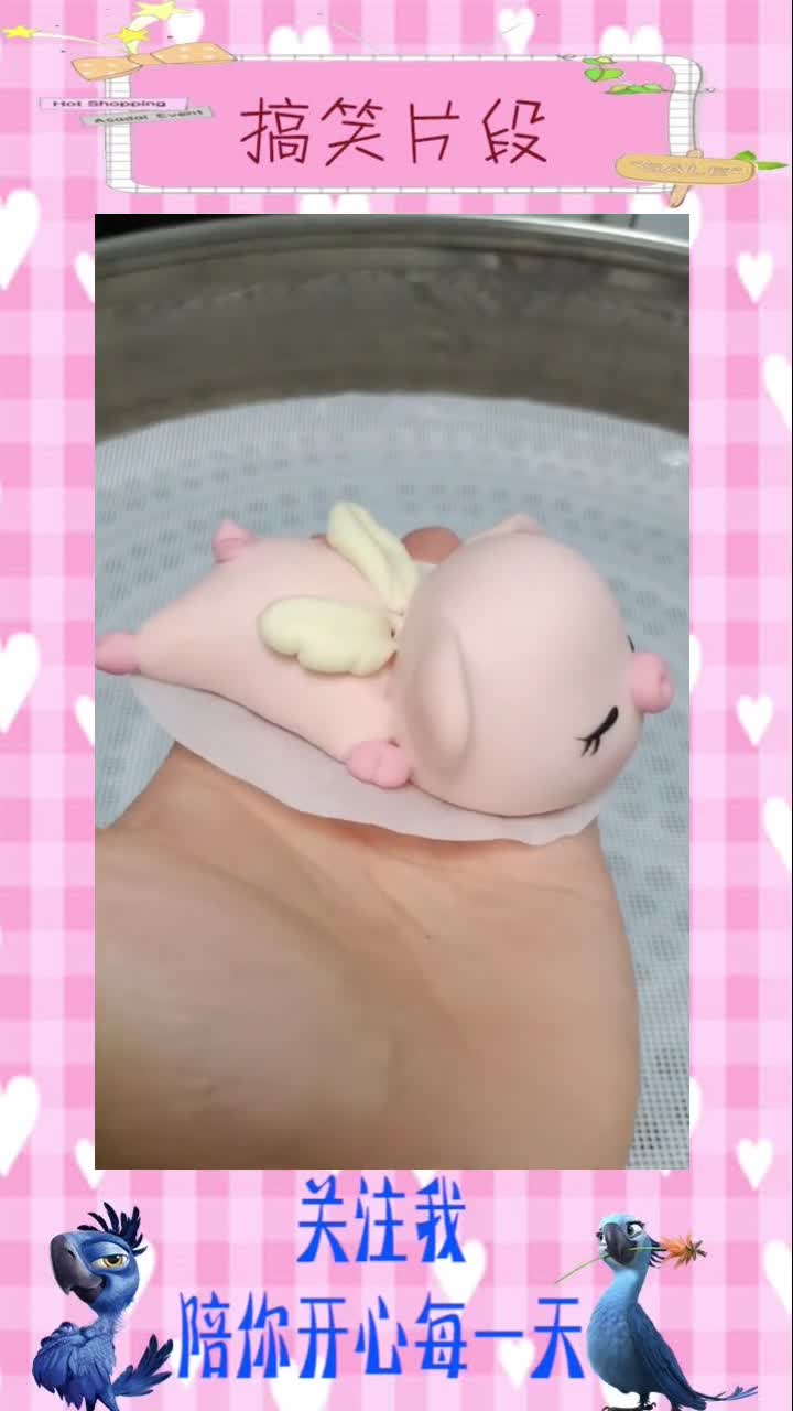 自从猪肉涨价,老妈再没做过红烧肉。做个小乳猪,解解馋。#果蔬卡通包,搞笑视频