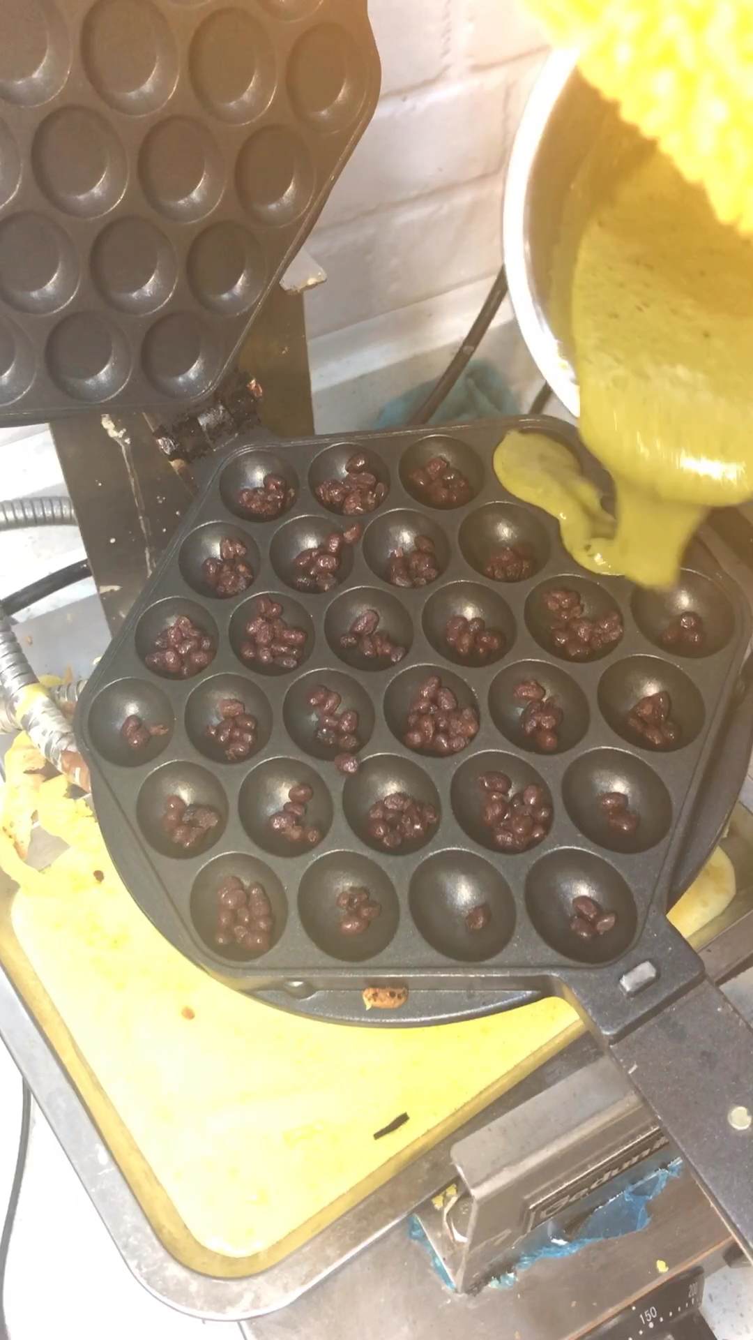 抹茶红豆味鸡蛋仔,酥脆到没朋友