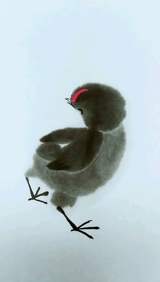 #乡村生活#画小鸡。【静心，随缘，静能生慧】祝大家早安吉祥！