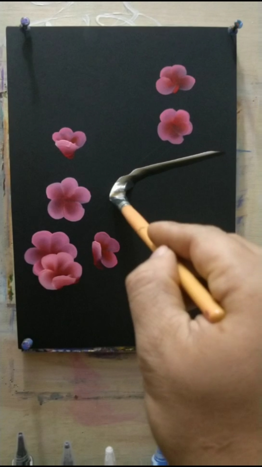 排笔画鸡蛋花,一笔到位画画玩!