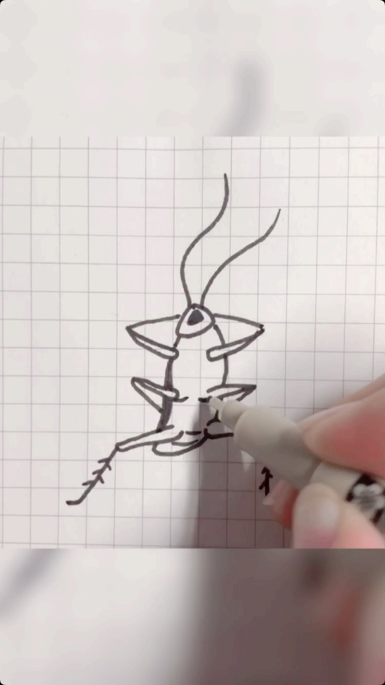 #简笔画#如此妖娆的……呃～小强,你肯定是第一次见