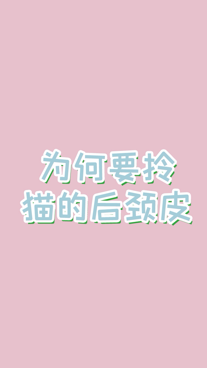 为何掐住猫的后颈皮后猫就变乖了?