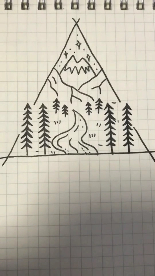 一副三角形的简笔画