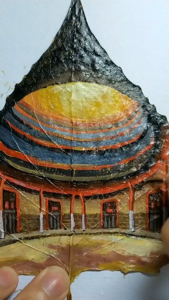 树叶画大鱼海棠