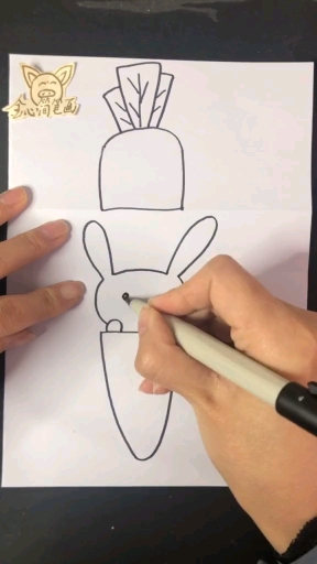 #简笔画#教小朋友们一个创意画,一学就会