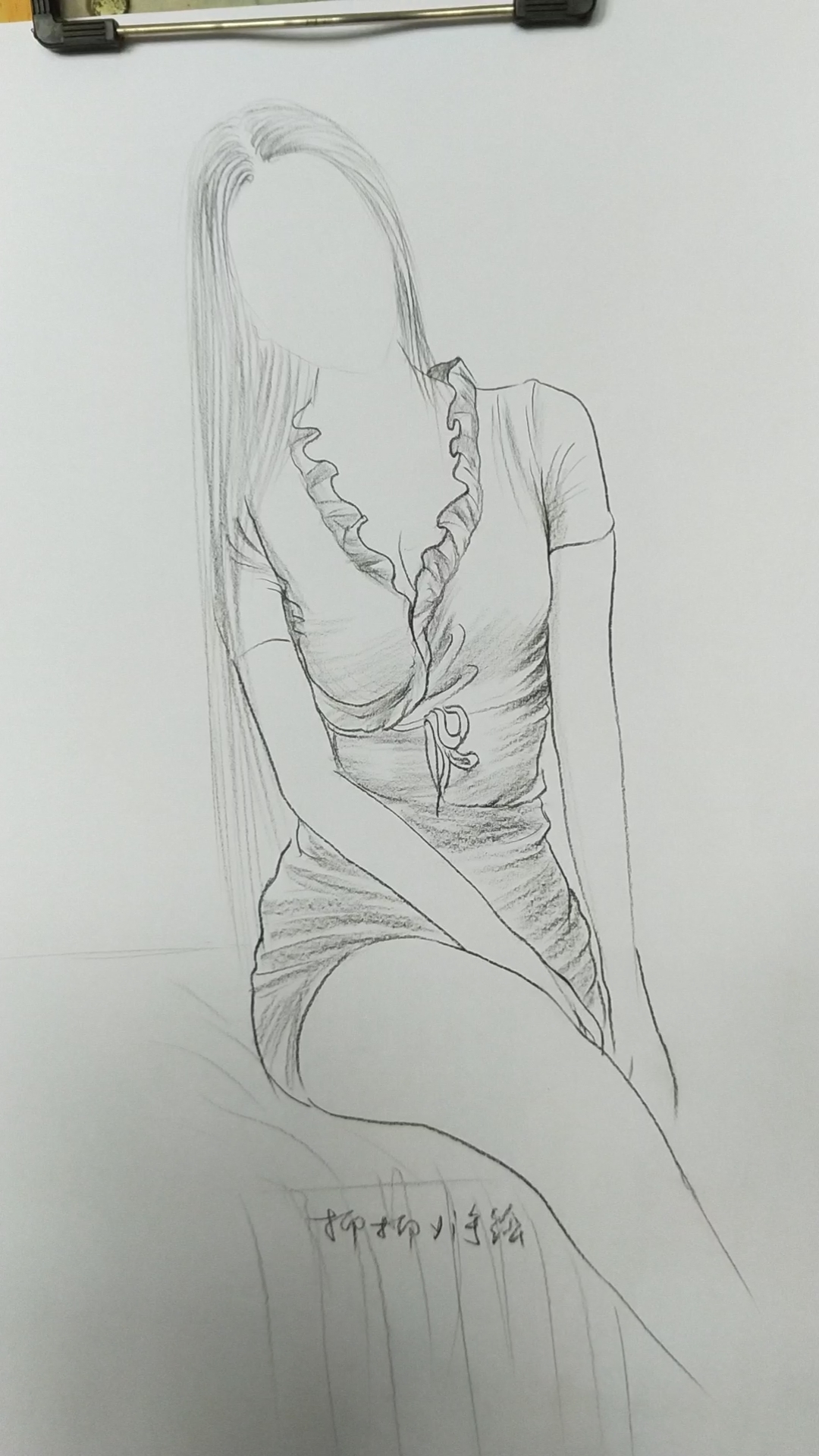 #素描绘画#教你画美女一。